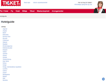 Tablet Screenshot of hotellguide.ticket.dk